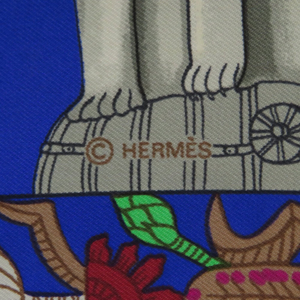 Hermes Carre 90 Trana Scarf Muffler Silk Women's HERMES - Picture 7 of 16